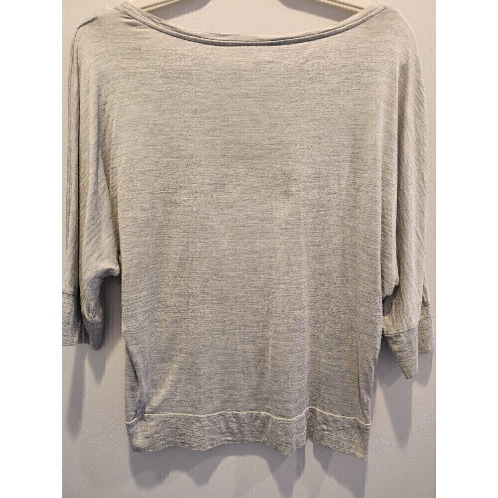Eileen Fisher Blouse Silk Blend Gray Sz S Dolman Sleeve,  Cuff Wrist And Waist - Picture 3 of 9